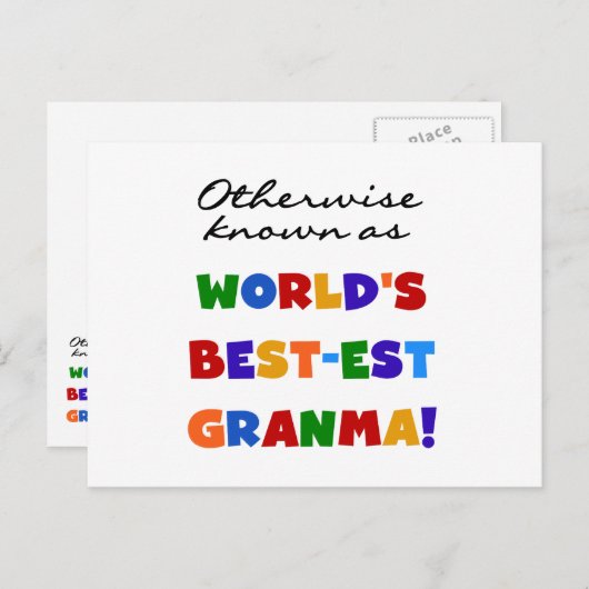 ベスト米国東部標準時刻Granmaのギフトとしてさもなければ知られていて ポストカード (正面/裏面)