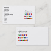 ベスト米国東部標準時刻Granmaのギフトとしてさもなければ知られていて 名刺 (正面/裏面)