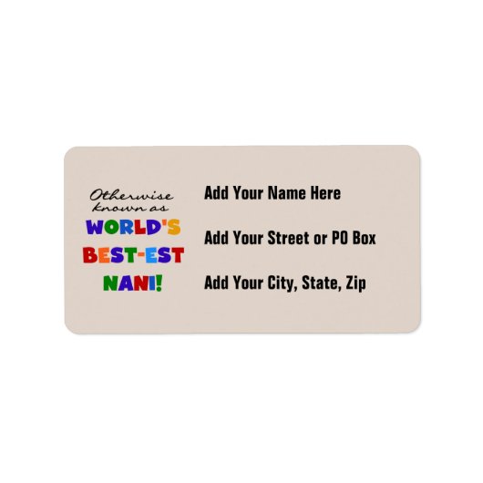 ベスト米国東部標準時刻NaniのTシャツおよびギフトとしてさもなければ知られていて ラベル (正面)