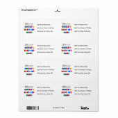 ベスト米国東部標準時刻NaniのTシャツおよびギフトとしてさもなければ知られていて ラベル (フルシート)