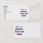 ベスト米国東部標準時刻NaniのTシャツおよびギフトとしてさもなければ知られていて 名刺 (正面/裏面)