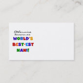 ベスト米国東部標準時刻NaniのTシャツおよびギフトとしてさもなければ知られていて 名刺 (裏面)