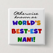 ベスト米国東部標準時刻NaniのTシャツおよびギフトとしてさもなければ知られていて 缶バッジ (正面)