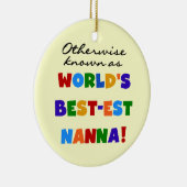 ベスト米国東部標準時刻Nannaのギフトとしてさもなければ知られていて セラミックオーナメント (右)