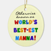 ベスト米国東部標準時刻Nannaのギフトとしてさもなければ知られていて セラミックオーナメント (左)