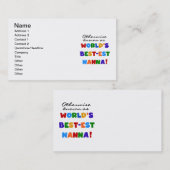 ベスト米国東部標準時刻Nannaのギフトとしてさもなければ知られていて 名刺 (正面/裏面)