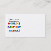 ベスト米国東部標準時刻Nannaのギフトとしてさもなければ知られていて 名刺 (裏面)