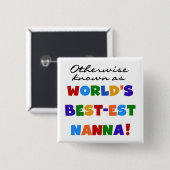 ベスト米国東部標準時刻Nannaのギフトとしてさもなければ知られていて 缶バッジ (正面&裏面)