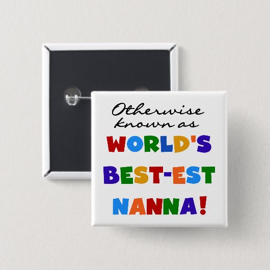 ベスト米国東部標準時刻Nannaのギフトとしてさもなければ知られていて 缶バッジ (正面&裏面)