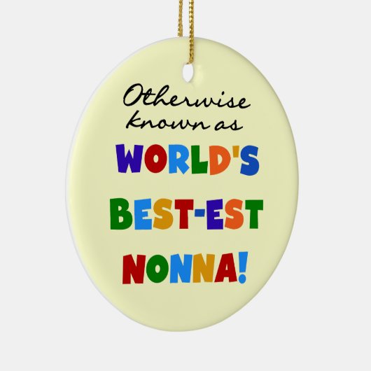 ベスト米国東部標準時刻NonnaのTシャツのギフトとしてさもなければ知られていて セラミックオーナメント (右)