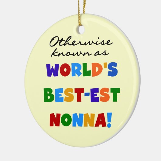 ベスト米国東部標準時刻NonnaのTシャツのギフトとしてさもなければ知られていて セラミックオーナメント (左)