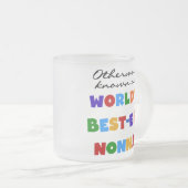 ベスト米国東部標準時刻NonnaのTシャツのギフトとしてさもなければ知られていて フロストグラスマグカップ (正面右)