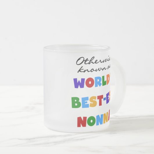 ベスト米国東部標準時刻NonnaのTシャツのギフトとしてさもなければ知られていて フロストグラスマグカップ (正面右)