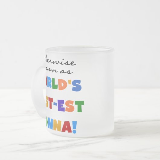 ベスト米国東部標準時刻NonnaのTシャツのギフトとしてさもなければ知られていて フロストグラスマグカップ (正面左)