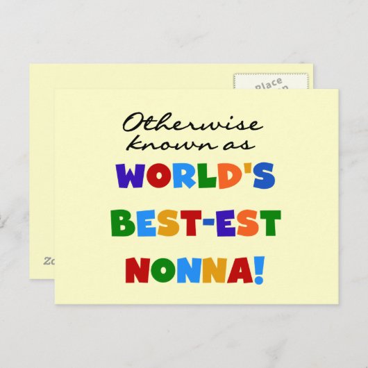 ベスト米国東部標準時刻NonnaのTシャツのギフトとしてさもなければ知られていて ポストカード (正面/裏面)