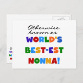 ベスト米国東部標準時刻NonnaのTシャツのギフトとしてさもなければ知られていて ポストカード (正面/裏面)