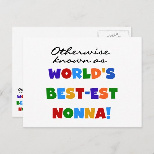 ベスト米国東部標準時刻NonnaのTシャツのギフトとしてさもなければ知られていて ポストカード (正面/裏面)