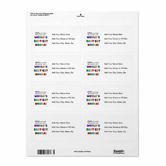 ベスト米国東部標準時刻NonnaのTシャツのギフトとしてさもなければ知られていて ラベル (フルシート)