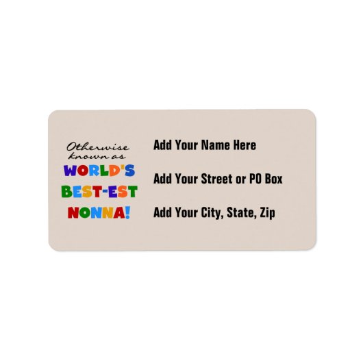 ベスト米国東部標準時刻NonnaのTシャツのギフトとしてさもなければ知られていて ラベル (正面)