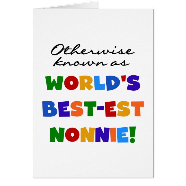 ベスト米国東部標準時刻Nonnieのギフトとしてさもなければ知られていて (正面)