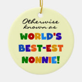 ベスト米国東部標準時刻Nonnieのギフトとしてさもなければ知られていて セラミックオーナメント (正面)