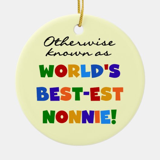 ベスト米国東部標準時刻Nonnieのギフトとしてさもなければ知られていて セラミックオーナメント (正面)