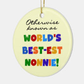 ベスト米国東部標準時刻Nonnieのギフトとしてさもなければ知られていて セラミックオーナメント (左)