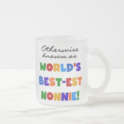 ベスト米国東部標準時刻Nonnieのギフトとしてさもなければ知られていて フロストグラスマグカップ (右)