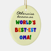 ベスト米国東部標準時刻OmaのTシャツおよびギフトとしてさもなければ知られていて セラミックオーナメント (右)