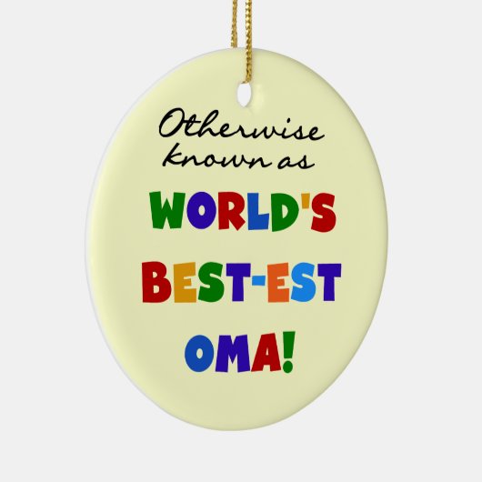 ベスト米国東部標準時刻OmaのTシャツおよびギフトとしてさもなければ知られていて セラミックオーナメント (右)