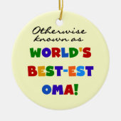 ベスト米国東部標準時刻OmaのTシャツおよびギフトとしてさもなければ知られていて セラミックオーナメント (正面)