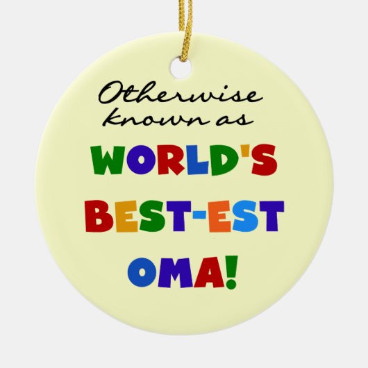 ベスト米国東部標準時刻OmaのTシャツおよびギフトとしてさもなければ知られていて セラミックオーナメント (正面)