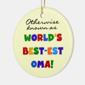 ベスト米国東部標準時刻OmaのTシャツおよびギフトとしてさもなければ知られていて セラミックオーナメント (左)