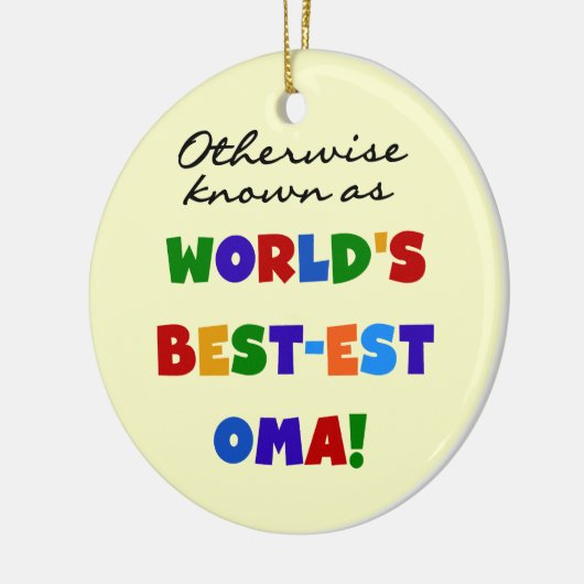 ベスト米国東部標準時刻OmaのTシャツおよびギフトとしてさもなければ知られていて セラミックオーナメント (左)