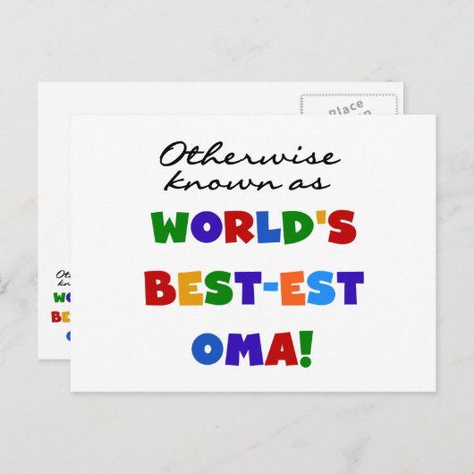 ベスト米国東部標準時刻OmaのTシャツおよびギフトとしてさもなければ知られていて ポストカード (正面/裏面)