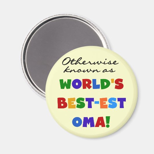 ベスト米国東部標準時刻OmaのTシャツおよびギフトとしてさもなければ知られていて マグネット (正面/裏面)