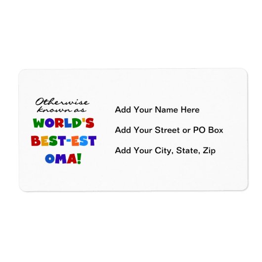 ベスト米国東部標準時刻OmaのTシャツおよびギフトとしてさもなければ知られていて ラベル (正面)