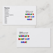 ベスト米国東部標準時刻OmaのTシャツおよびギフトとしてさもなければ知られていて 名刺 (正面/裏面)