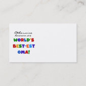 ベスト米国東部標準時刻OmaのTシャツおよびギフトとしてさもなければ知られていて 名刺 (裏面)