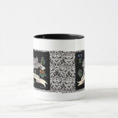 ベスト願いのウサギのマグ、花が付いている連続したノウサギ マグカップ (中央)