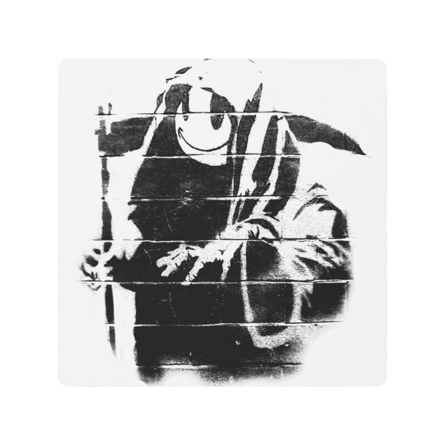 ベスト ゴースト 水彩 メタル ウォール アート (正面)