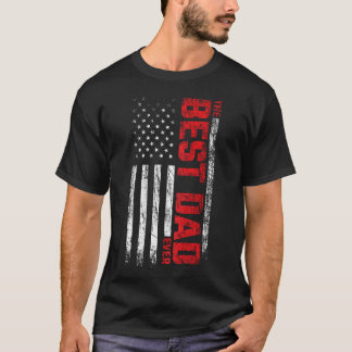 ベスト・ダッド アメリカ国旗 バックプリント Tシャツ