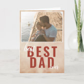 ベスト・ダッド・ウォーターカラー 父の日の写真カード カード (正面)