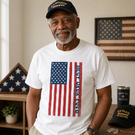 ベスト パパ エバー 赤 アメリカ国旗 父の日 Tシャツ