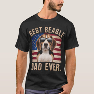 ベスト ビーグルお父さん ビーグル犬 愛国ハートの犬好き Tシャツ