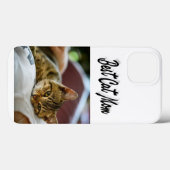 ベスト 猫ママ 写真 ブラック テキスト Case-Mate iPhoneケース (裏面 (横))