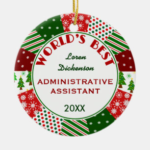 ベストAdmin Asstのクリスマスのギフト セラミックオーナメント