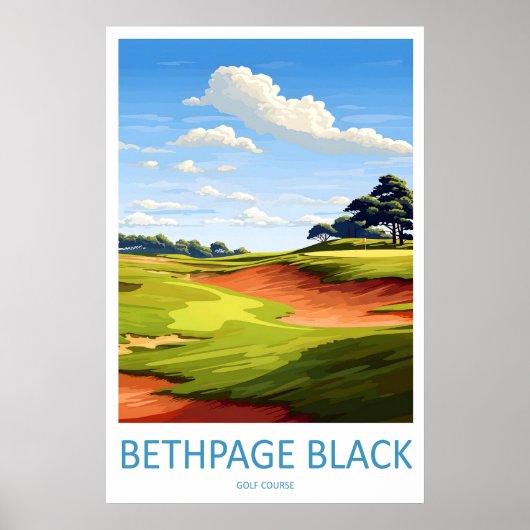 ベスパージブラックゴルフクラブ旅行の印刷壁画 ポスター (正面)