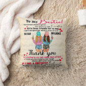 『ベスパーソナライズされたティーへ、友人の贈り物』 クッション (ブランケット)