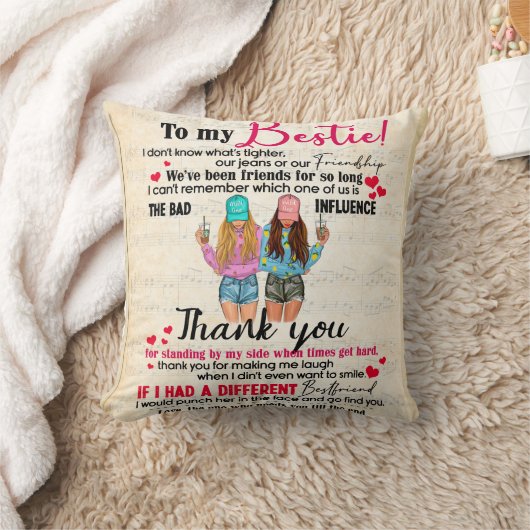 『ベスパーソナライズされたティーへ、友人の贈り物』 クッション (ブランケット)